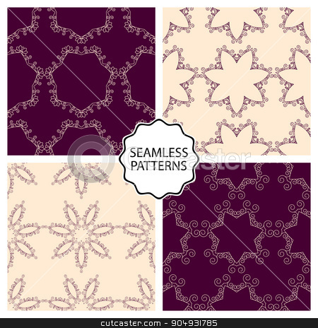 To use this stock image in your creative project, please select the size you need over to the right and click the "Add to Cart" button.
Your downloaded image will come with the Cutcaster watermark removed so don’t worry about the watermark you see on this page. Vector illustration of a set seamless patterns stock vector clipart, Vector illustration of a set of linear seamless patterns. by Amelisk