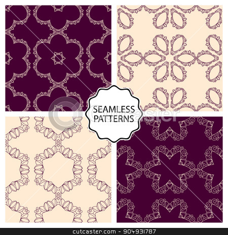 To use this stock image in your creative project, please select the size you need over to the right and click the "Add to Cart" button.
Your downloaded image will come with the Cutcaster watermark removed so don’t worry about the watermark you see on this page. Vector illustration of a set seamless patterns stock vector clipart, Vector illustration of a set of linear seamless patterns. by Amelisk