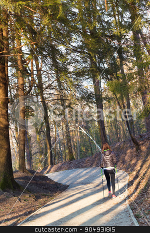 To use this stock image in your creative project, please select the size you need over to the right and click the "Add to Cart" button.
Your downloaded image will come with the Cutcaster watermark removed so don’t worry about the watermark you see on this page. Woman hiking in nature. stock photo, Young fit woman hiking in nature. Adventure, sport and exercise. Copy space. by kasto