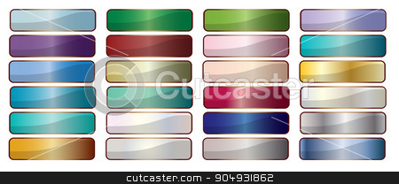 To use this stock image in your creative project, please select the size you need over to the right and click the "Add to Cart" button.
Your downloaded image will come with the Cutcaster watermark removed so don’t worry about the watermark you see on this page. Blank Web Buttons stock vector clipart, A collection of rectangle web icon buttons on white by Kotto