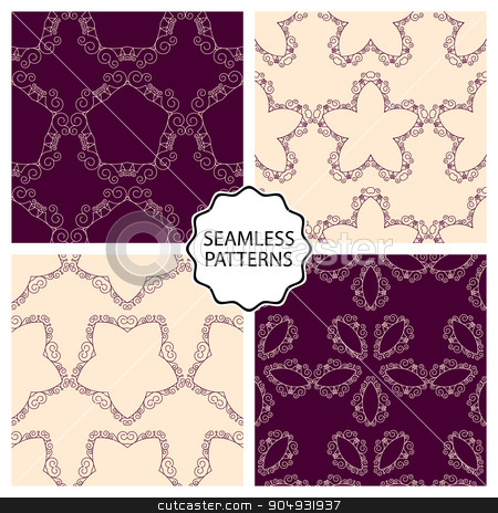 To use this stock image in your creative project, please select the size you need over to the right and click the "Add to Cart" button.
Your downloaded image will come with the Cutcaster watermark removed so don’t worry about the watermark you see on this page. Vector illustration of a set seamless patterns stock vector clipart, Vector illustration of a set of linear seamless patterns. by Amelisk