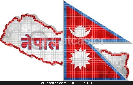 To use this stock image in your creative project, please select the size you need over to the right and click the "Add to Cart" button.
Your downloaded image will come with the Cutcaster watermark removed so don’t worry about the watermark you see on this page. Nepal map with flag inside stock vector clipart, Nepal map with flag inside,
Nepal map grunge mosaic,
The National flag & map of Nepal,
Abstract grunge mosaic vector by Jugoslav