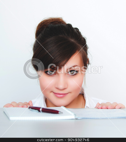 To use this stock image in your creative project, please select the size you need over to the right and click the "Add to Cart" button.
Your downloaded image will come with the Cutcaster watermark removed so don’t worry about the watermark you see on this page. Young woman, posing on a white background. stock photo, A portrait of a young woman, posing on a white background. by agnormark