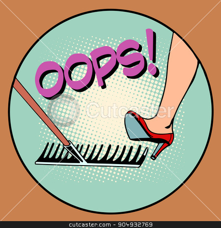 To use this stock image in your creative project, please select the size you need over to the right and click the "Add to Cart" button.
Your downloaded image will come with the Cutcaster watermark removed so don’t worry about the watermark you see on this page. Woman step on the same rake stock vector clipart, Woman step on the same rake pop art retro style. Error repeat business concept by studiostoks