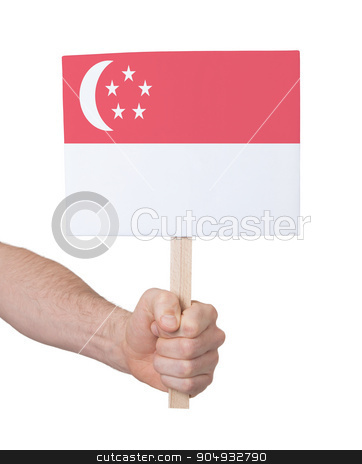 To use this stock image in your creative project, please select the size you need over to the right and click the "Add to Cart" button.
Your downloaded image will come with the Cutcaster watermark removed so don’t worry about the watermark you see on this page. Hand holding small card - Flag of Singapore stock photo, Hand holding small card, isolated on white - Flag of Singapore by michaklootwijk