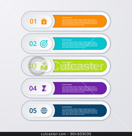 To use this stock image in your creative project, please select the size you need over to the right and click the "Add to Cart" button.
Your downloaded image will come with the Cutcaster watermark removed so don’t worry about the watermark you see on this page. Vector illustration infographic five options stock vector clipart, Vector illustration infographic five options. Stock vector by Amelisk