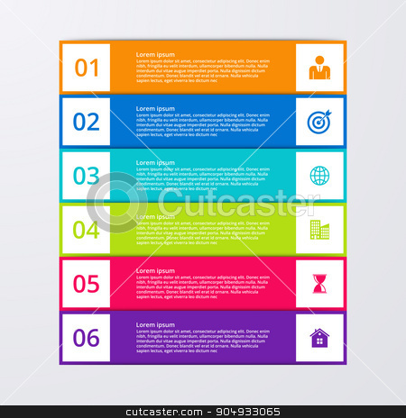 To use this stock image in your creative project, please select the size you need over to the right and click the "Add to Cart" button.
Your downloaded image will come with the Cutcaster watermark removed so don’t worry about the watermark you see on this page. Vector illustration infographics six options stock vector clipart, Vector illustration infographics six options. Stock vector by Amelisk