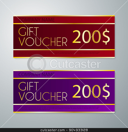 To use this stock image in your creative project, please select the size you need over to the right and click the "Add to Cart" button.
Your downloaded image will come with the Cutcaster watermark removed so don’t worry about the watermark you see on this page. Vector illustration gift voucher template stock vector clipart, Vector illustration gift voucher template. Stock vector by Amelisk