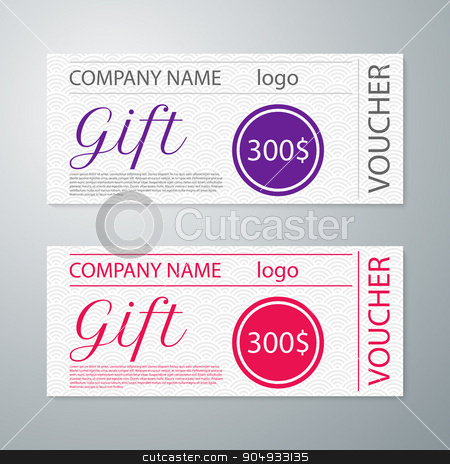 To use this stock image in your creative project, please select the size you need over to the right and click the "Add to Cart" button.
Your downloaded image will come with the Cutcaster watermark removed so don’t worry about the watermark you see on this page. Vector illustration gift voucher template stock vector clipart, Vector illustration gift voucher template. Stock vector by Amelisk