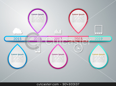 To use this stock image in your creative project, please select the size you need over to the right and click the "Add to Cart" button.
Your downloaded image will come with the Cutcaster watermark removed so don’t worry about the watermark you see on this page. Vector illustration of a timeline infographics stock vector clipart, Vector illustration of a timeline infographics. Stock vector by Amelisk