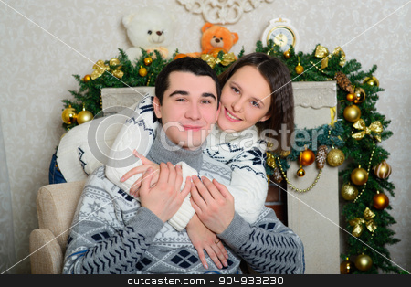 To use this stock image in your creative project, please select the size you need over to the right and click the "Add to Cart" button.
Your downloaded image will come with the Cutcaster watermark removed so don’t worry about the watermark you see on this page. Nice love couple sitting on carpet in front of fireplace stock photo, Nice love couple sitting on carpet in front of fireplace. Woman and man celebrating Christmas by zakharovaleksey