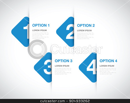 To use this stock image in your creative project, please select the size you need over to the right and click the "Add to Cart" button.
Your downloaded image will come with the Cutcaster watermark removed so don’t worry about the watermark you see on this page. numbered option background stock vector clipart, numbered option background by jameschipper