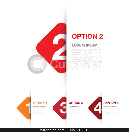 To use this stock image in your creative project, please select the size you need over to the right and click the "Add to Cart" button.
Your downloaded image will come with the Cutcaster watermark removed so don’t worry about the watermark you see on this page. numbered option background stock vector clipart, numbered option background by jameschipper