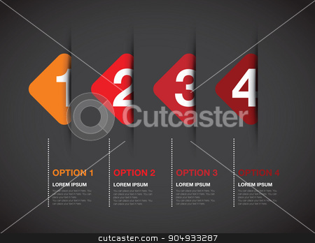 To use this stock image in your creative project, please select the size you need over to the right and click the "Add to Cart" button.
Your downloaded image will come with the Cutcaster watermark removed so don’t worry about the watermark you see on this page. numbered option background stock vector clipart, numbered option background by jameschipper