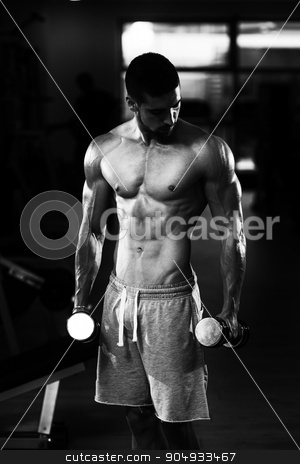 To use this stock image in your creative project, please select the size you need over to the right and click the "Add to Cart" button.
Your downloaded image will come with the Cutcaster watermark removed so don’t worry about the watermark you see on this page. Young Man Doing Exercise For Biceps stock photo, Young Man Working Out Biceps - Dumbbell Concentration Curls by Jasminko Ibrakovic