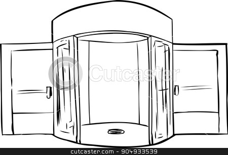To use this stock image in your creative project, please select the size you need over to the right and click the "Add to Cart" button.
Your downloaded image will come with the Cutcaster watermark removed so don’t worry about the watermark you see on this page. Outlined Missing Door in Doorway stock vector clipart, Outline of entrance with missing revolving door by Eric Basir