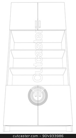 To use this stock image in your creative project, please select the size you need over to the right and click the "Add to Cart" button.
Your downloaded image will come with the Cutcaster watermark removed so don’t worry about the watermark you see on this page. Illustration of cabinet stock vector clipart, Illustration of cabinet on white background, vector by cherezoff