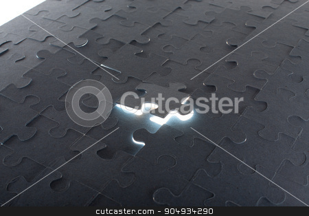 To use this stock image in your creative project, please select the size you need over to the right and click the "Add to Cart" button.
Your downloaded image will come with the Cutcaster watermark removed so don’t worry about the watermark you see on this page. Grey puzzle background with empty space stock photo, Grey puzzle background with flying piece and light by cherezoff