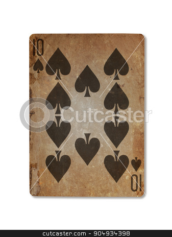 To use this stock image in your creative project, please select the size you need over to the right and click the "Add to Cart" button.
Your downloaded image will come with the Cutcaster watermark removed so don’t worry about the watermark you see on this page. Very old playing card, ten of spades stock photo, Very old playing card isolated on a white background, ten of spades by michaklootwijk