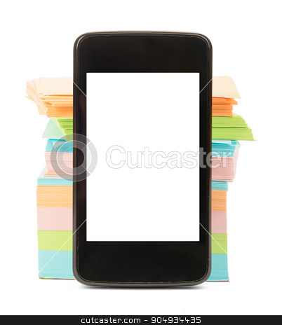 To use this stock image in your creative project, please select the size you need over to the right and click the "Add to Cart" button.
Your downloaded image will come with the Cutcaster watermark removed so don’t worry about the watermark you see on this page. Smartphone with blank screen stock photo, Smartphone with blank screen and stack of stickers on isolated white background by cherezoff
