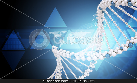 To use this stock image in your creative project, please select the size you need over to the right and click the "Add to Cart" button.
Your downloaded image will come with the Cutcaster watermark removed so don’t worry about the watermark you see on this page. DNA molecule on blue stock photo, DNA molecule on blue background with world map by cherezoff