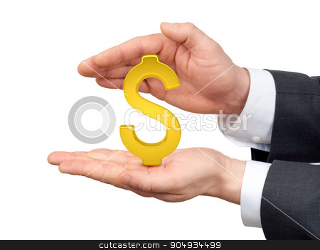 To use this stock image in your creative project, please select the size you need over to the right and click the "Add to Cart" button.
Your downloaded image will come with the Cutcaster watermark removed so don’t worry about the watermark you see on this page. Male hands holding dollar sign stock photo, Male hands holding dollar sign on isolated white background by cherezoff