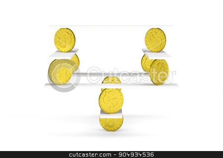 To use this stock image in your creative project, please select the size you need over to the right and click the "Add to Cart" button.
Your downloaded image will come with the Cutcaster watermark removed so don’t worry about the watermark you see on this page. Financial balance with gold money on white stock photo, Financial balance, stable equilibrium on isolated white background by cherezoff