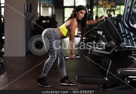 To use this stock image in your creative project, please select the size you need over to the right and click the "Add to Cart" button.
Your downloaded image will come with the Cutcaster watermark removed so don’t worry about the watermark you see on this page. Mexican Woman Doing Exercise For Back With Dumbell stock photo, Sexy Mexican Woman Working Out Back With Dumbell In Fitness Center by Jasminko Ibrakovic