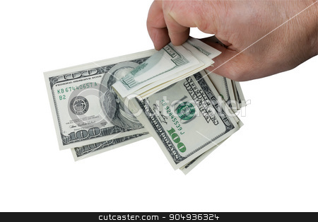 To use this stock image in your creative project, please select the size you need over to the right and click the "Add to Cart" button.
Your downloaded image will come with the Cutcaster watermark removed so don’t worry about the watermark you see on this page. Man's hand keeps money stock photo, Man's hand keeps money, isolated on white background by alekleks