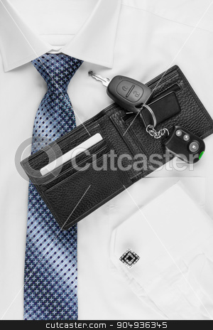 To use this stock image in your creative project, please select the size you need over to the right and click the "Add to Cart" button.
Your downloaded image will come with the Cutcaster watermark removed so don’t worry about the watermark you see on this page. wallet, keys lying on the shirt and tie stock photo, wallet, keys lying on the shirt and tie, can be used as background by alekleks