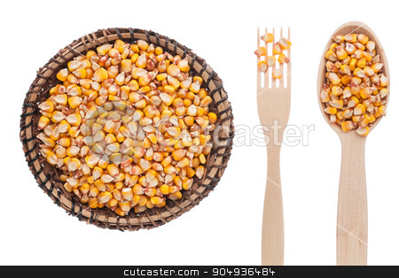 To use this stock image in your creative project, please select the size you need over to the right and click the "Add to Cart" button.
Your downloaded image will come with the Cutcaster watermark removed so don’t worry about the watermark you see on this page. Corn in a plate, fork and spoon stock photo, Corn in a plate, fork and spoon, isolated on white background by alekleks