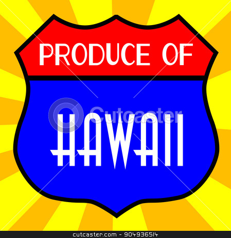 To use this stock image in your creative project, please select the size you need over to the right and click the "Add to Cart" button.
Your downloaded image will come with the Cutcaster watermark removed so don’t worry about the watermark you see on this page. Produce Of Hawaii Shield stock vector clipart, Route 66 style traffic sign with the legend Produce Of Hawaii by Kotto