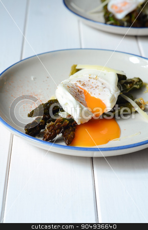 To use this stock image in your creative project, please select the size you need over to the right and click the "Add to Cart" button.
Your downloaded image will come with the Cutcaster watermark removed so don’t worry about the watermark you see on this page. Green asparagus with poached egg stock photo, Green asparagus with poached egg on a plate by sutike