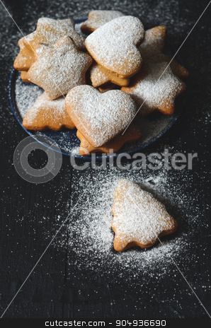 To use this stock image in your creative project, please select the size you need over to the right and click the "Add to Cart" button.
Your downloaded image will come with the Cutcaster watermark removed so don’t worry about the watermark you see on this page. Homemade christmas cookies stock photo, Traditional homemade christmas cookies on wooden table by sutike