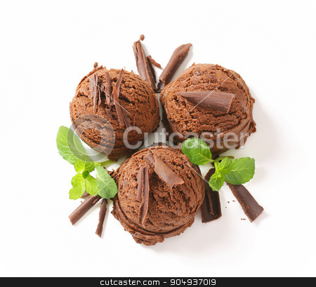 To use this stock image in your creative project, please select the size you need over to the right and click the "Add to Cart" button.
Your downloaded image will come with the Cutcaster watermark removed so don’t worry about the watermark you see on this page. Chocolate ice cream stock photo, Scoops of dark chocolate ice cream by Digifoodstock