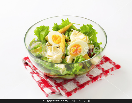 To use this stock image in your creative project, please select the size you need over to the right and click the "Add to Cart" button.
Your downloaded image will come with the Cutcaster watermark removed so don’t worry about the watermark you see on this page. Mixed salad stock photo, Bowl of mixed salad with boiled egg and feta by Digifoodstock