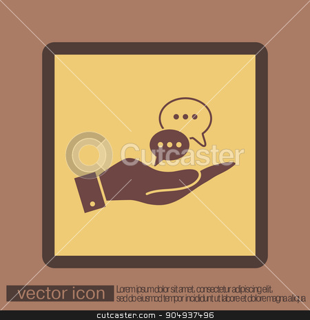 To use this stock image in your creative project, please select the size you need over to the right and click the "Add to Cart" button.
Your downloaded image will come with the Cutcaster watermark removed so don’t worry about the watermark you see on this page. hand holding a cloud of speaking dialogue stock vector clipart, hand holding a the cloud of speaking dialogue by LittleCuckoo