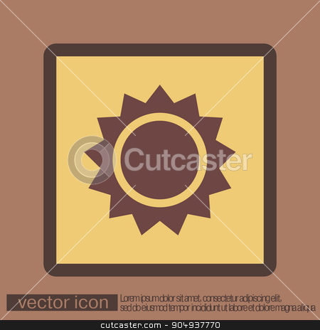 To use this stock image in your creative project, please select the size you need over to the right and click the "Add to Cart" button.
Your downloaded image will come with the Cutcaster watermark removed so don’t worry about the watermark you see on this page. weather icon. sun stock vector clipart, weather icon. sun by LittleCuckoo