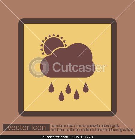 To use this stock image in your creative project, please select the size you need over to the right and click the "Add to Cart" button.
Your downloaded image will come with the Cutcaster watermark removed so don’t worry about the watermark you see on this page. weather icon. sun behind the cloud with rain. stock vector clipart, weather icon. sun behind the cloud with rain by LittleCuckoo