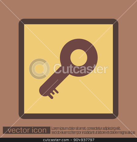 To use this stock image in your creative project, please select the size you need over to the right and click the "Add to Cart" button.
Your downloaded image will come with the Cutcaster watermark removed so don’t worry about the watermark you see on this page. key symbol icon stock vector clipart, key icon sign by LittleCuckoo