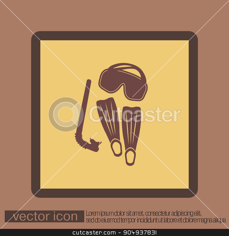 To use this stock image in your creative project, please select the size you need over to the right and click the "Add to Cart" button.
Your downloaded image will come with the Cutcaster watermark removed so don’t worry about the watermark you see on this page. diving mask, fins and snorkel. diving symbol. sea holiday icon stock vector clipart, diving mask, fins and snorkel. diving symbol. sea holiday icon by LittleCuckoo