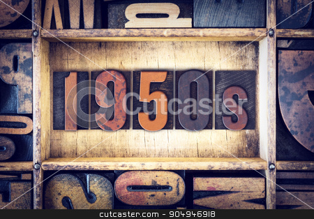 To use this stock image in your creative project, please select the size you need over to the right and click the "Add to Cart" button.
Your downloaded image will come with the Cutcaster watermark removed so don’t worry about the watermark you see on this page. 1950s Concept Letterpress Type stock photo, The word