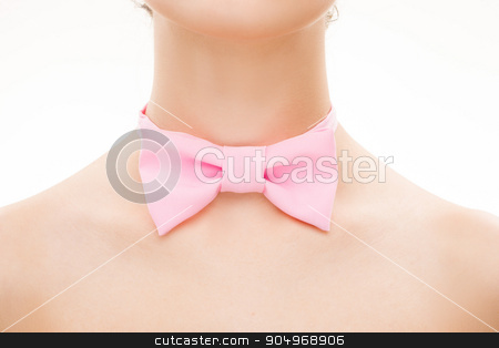 To use this stock image in your creative project, please select the size you need over to the right and click the "Add to Cart" button.
Your downloaded image will come with the Cutcaster watermark removed so don’t worry about the watermark you see on this page. pink tie bow on female neck stock photo, pink tie bow on female neck. White background by Kopytin Georgy