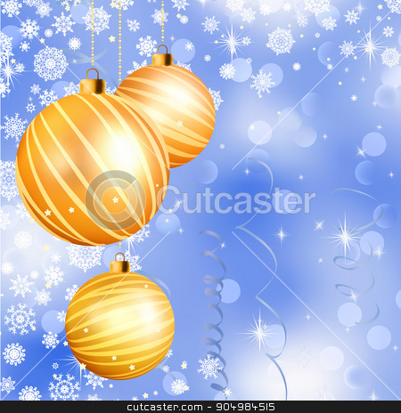 To use this stock image in your creative project, please select the size you need over to the right and click the "Add to Cart" button.
Your downloaded image will come with the Cutcaster watermark removed so don’t worry about the watermark you see on this page. Christmas ball on abstract blue lights. EPS 8 stock vector clipart, Christmas ball on abstract blue lights background. EPS 8 vector file included by Vladimir Petrov