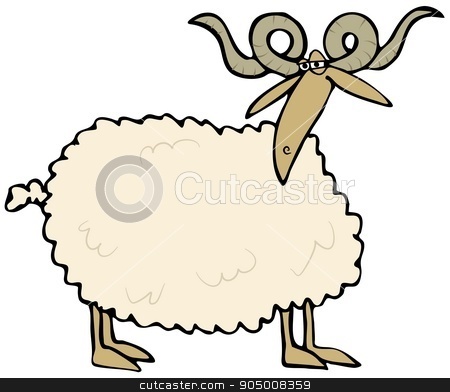 To use this stock image in your creative project, please select the size you need over to the right and click the "Add to Cart" button.
Your downloaded image will come with the Cutcaster watermark removed so don’t worry about the watermark you see on this page. Curly horned sheep stock photo, Illustration depicting a sheep with large curly horns. by Dennis Cox