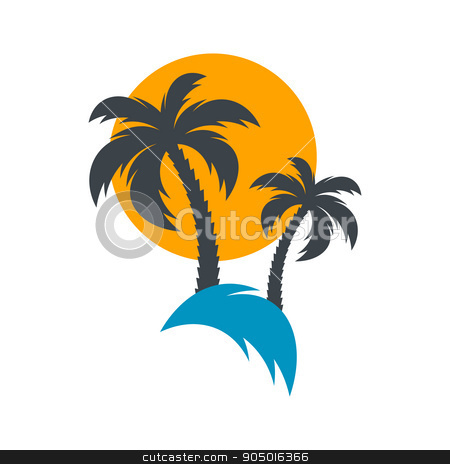 To use this stock image in your creative project, please select the size you need over to the right and click the "Add to Cart" button.
Your downloaded image will come with the Cutcaster watermark removed so don’t worry about the watermark you see on this page. Sun and palm trees illustration stock vector clipart, Sun and palm trees summer beach vector illustration by blumer