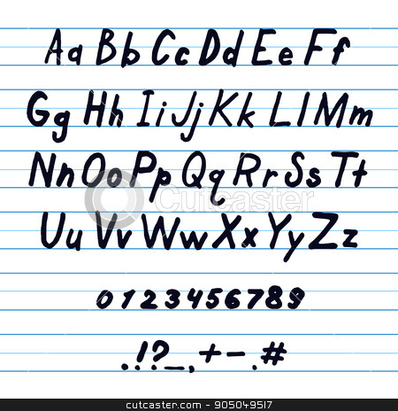 To use this stock image in your creative project, please select the size you need over to the right and click the "Add to Cart" button.
Your downloaded image will come with the Cutcaster watermark removed so don’t worry about the watermark you see on this page. Alphabet and other symbols handwritten by ink stock vector clipart, Alphabet and other symbols handwritten by ink. Vector art by Pavel