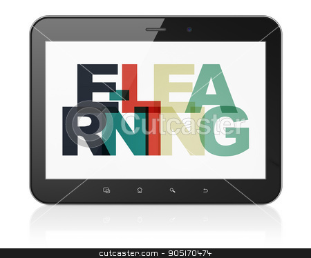 To use this stock image in your creative project, please select the size you need over to the right and click the "Add to Cart" button.
Your downloaded image will come with the Cutcaster watermark removed so don’t worry about the watermark you see on this page. Studying concept: Tablet Computer with E-learning on display stock photo, Studying concept: Tablet Computer with Painted multicolor text E-learning on display, 3D rendering by mkabakov