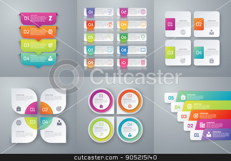 To use this stock image in your creative project, please select the size you need over to the right and click the "Add to Cart" button.
Your downloaded image will come with the Cutcaster watermark removed so don’t worry about the watermark you see on this page. Set with infographics stock vector clipart, Set with infographics. Data and information visualization. Template. Stock vector by Amelisk