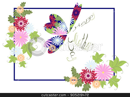 To use this stock image in your creative project, please select the size you need over to the right and click the "Add to Cart" button.
Your downloaded image will come with the Cutcaster watermark removed so don’t worry about the watermark you see on this page. Happy Mothers Day floral greeting with abstract butterfly. EPS10 vector illustration stock vector clipart, Happy Mothers Day floral greeting with abstract butterfly. EPS10 vector illustration by volartman